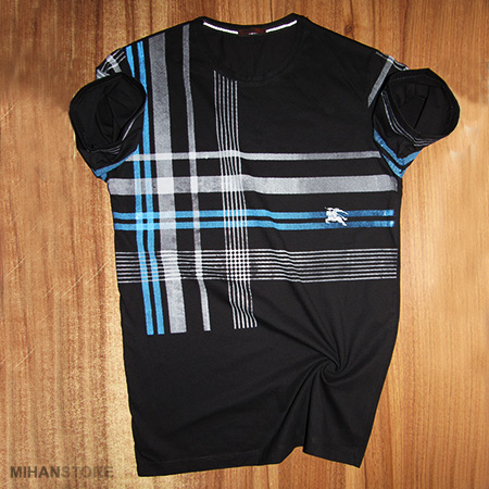 تی شرت مردانه و پسرانه باربری Burberry طرح اس تریپ Stripe جنس نخ پنبه