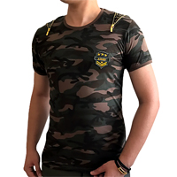 خرید پستی تی شرت مردانه ارتشی طرح Zipper