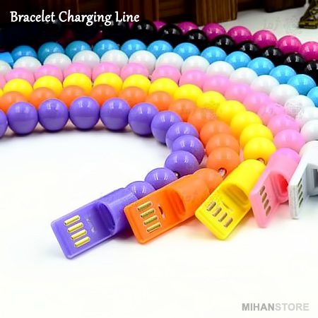 کابل موبایل طرح دستبند Bracelet Charging Lines