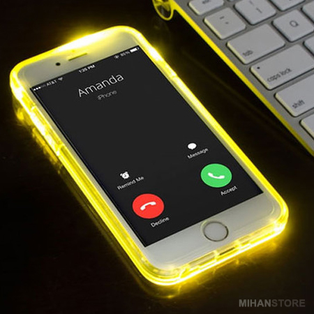 خرید پستی محافظ ژله ای نورانی آیفون iPhone light Up Case