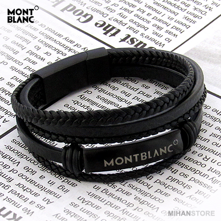 دستبند چرم طرح Montblanc