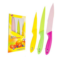 خرید پستی چاقو 3 تکه رنگی Kitchen Knife